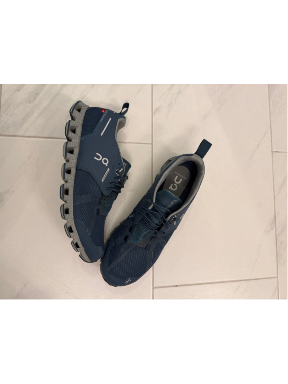Women's On Running Cloud Waterproof Sneakers Blue Grey Size 9.5